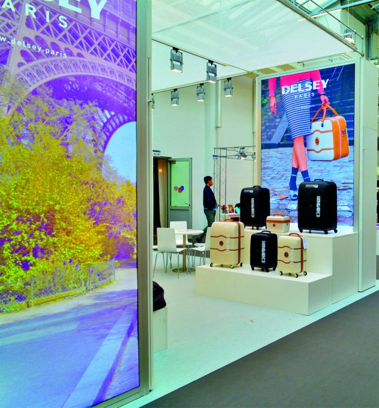 Backlight und Stufenpodium